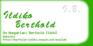 ildiko berthold business card